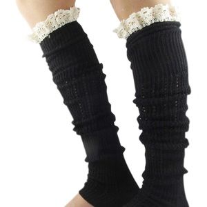 Cute boot socks with crochet top